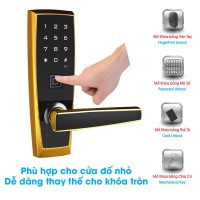 Khóa Vân Tay Đức Cho Cửa Đố Nhỏ New Neo M116E98F Vàng